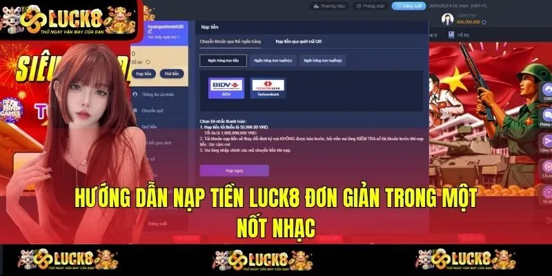 Hướng Dẫn Nạp Tiền LUCK8 Đơn Giản Trong Một Nốt Nhạc